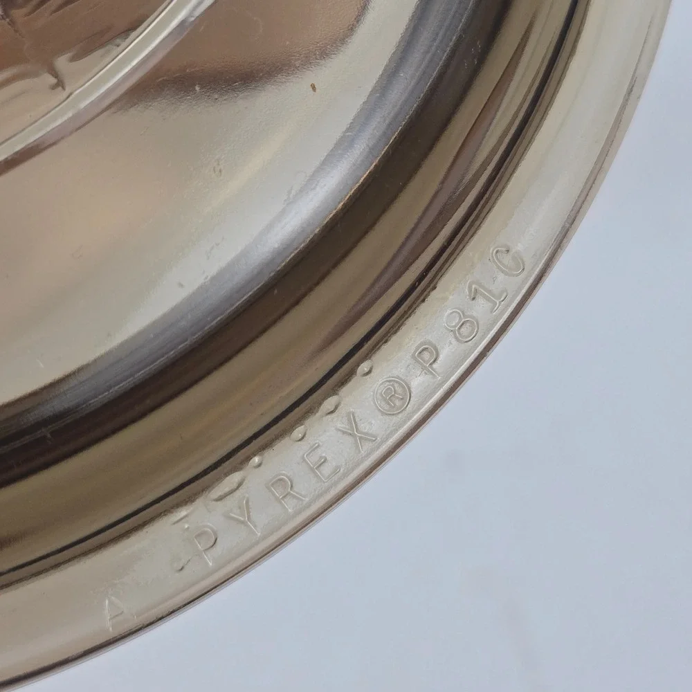 Vtg Pyrex Corning Vision Ware Amber Glass 0.5 Liter Sauce Pan w Lid‎ P-81-C USA